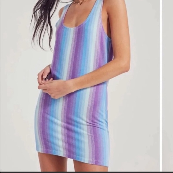 Urban Outfitters Terrycloth Blue and Purple dress - Picture 4 of 4